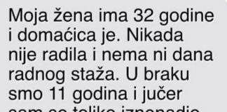 “Moja žena ima 32 godine i domaćica je” “Moja žena ima 32 godine i domaćica je” - featured image