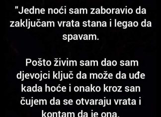 “Jedne noći sam zaboravio da zaključam vrata stana i legao da spavam…” “Jedne noći sam zaboravio da zaključam vrata stana i legao da spavam…” - featured image