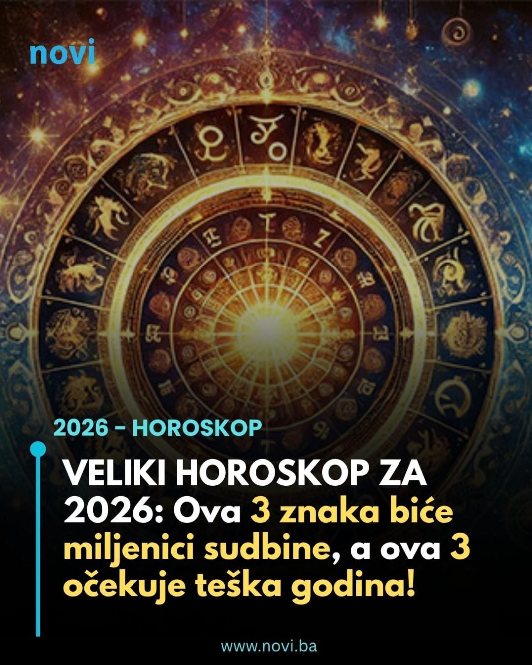 Horoskop za 2026. godinu: tri znaka ulaze u period velikog uzleta, a tri prolaze kroz teške lekcije - featured image