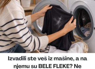 Izvadili ste veš iz mašine, a na njemu su bele fleke? Ne perite ga odmah ponovo, ova stvar iz kuhinje može da reši problem Izvadili ste veš iz mašine, a na njemu su bele fleke? Ne perite ga odmah ponovo, ova stvar iz kuhinje može da reši problem - featured image