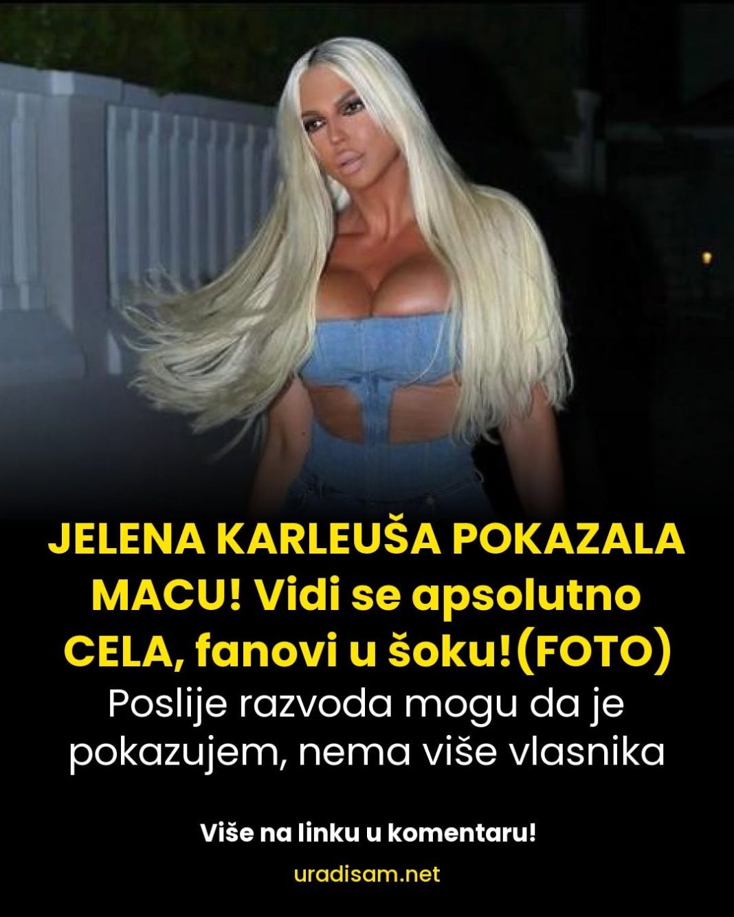 JELENA KARLEUŠA POKAZALA MACU! Vidi se apsolutno CELA, muškarac je dira sa obe ruke! (FOTO) - featured image